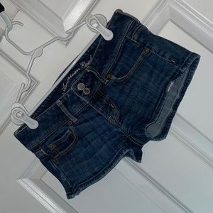 American Eagle dark blue denim shorts